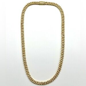 18k Gold Plated, 925 Silver, 9.OCTW Moissanite Square Miami Cuban Chain